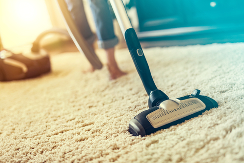 What is the best way to perform pre-cleaning carpet preparation