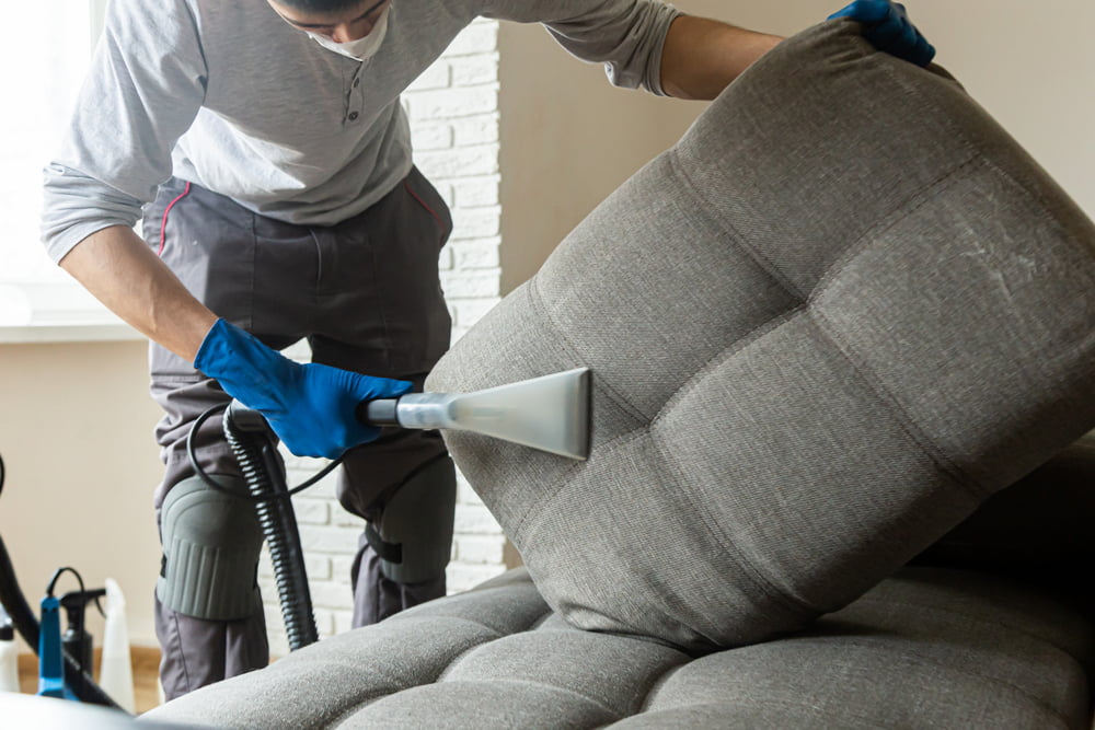 How do you clean badly stained upholstery?