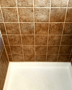 shower tray tile cleaning after
